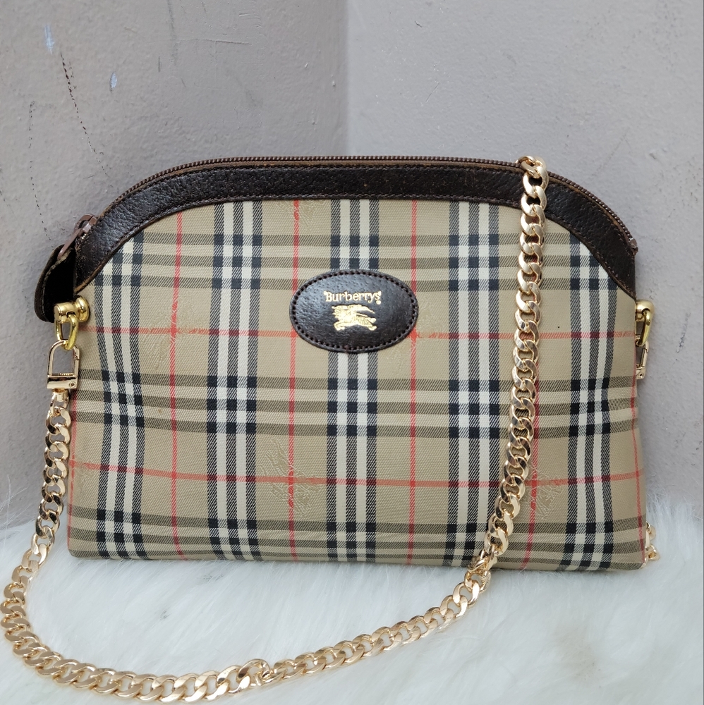 100% Authentic burberrys vintage nova check crossbody bag